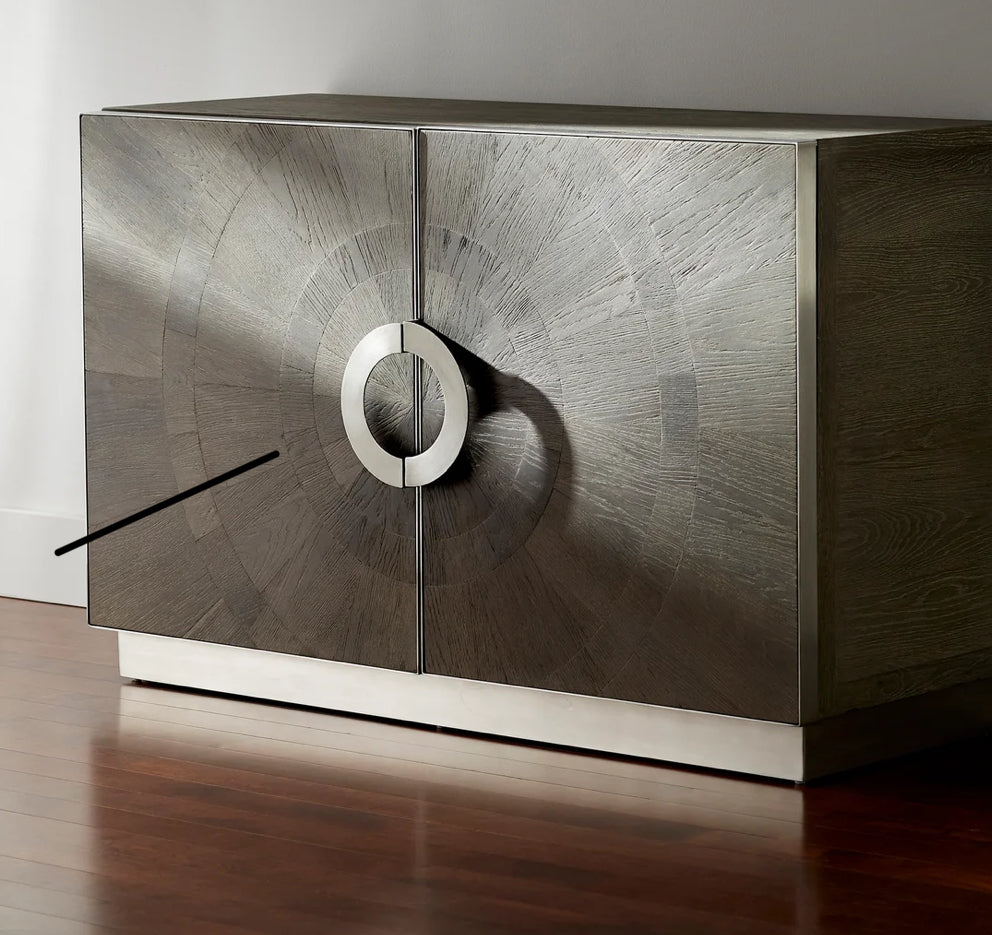 Volante Cabinet | Weathered Oak And Stainless steel