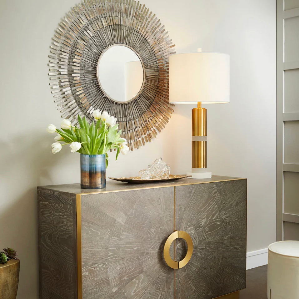 Volante Cabinet | Weathered Oak And Stainless steel