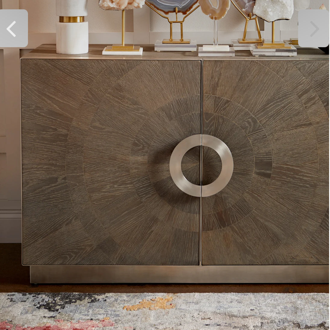 Volante Cabinet | Weathered Oak And Stainless steel