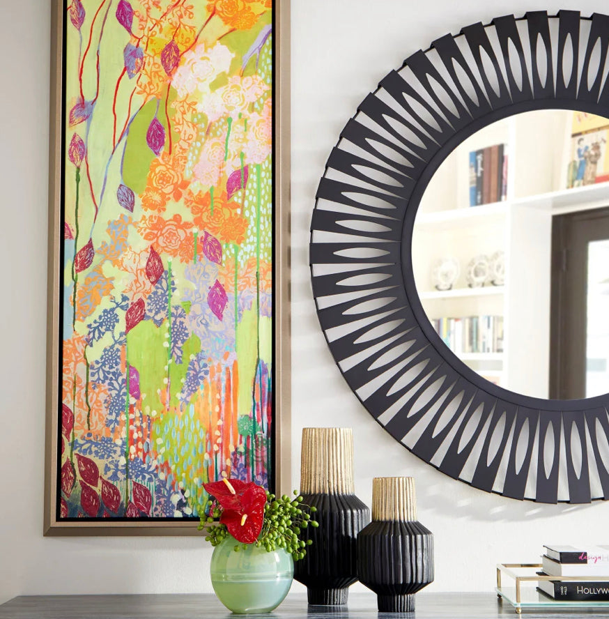 Round Graphite - Sun Dial Mirror