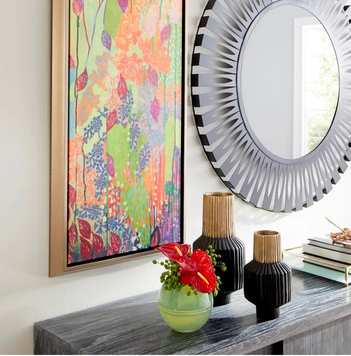 Round Graphite - Sun Dial Mirror