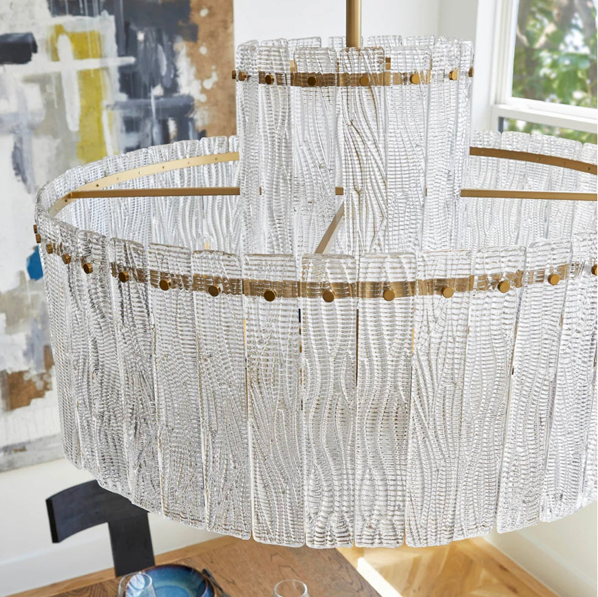 OTHELLO 9-Light Chandelier - Aged Brass