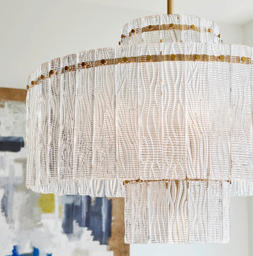 OTHELLO 9-Light Chandelier - Aged Brass