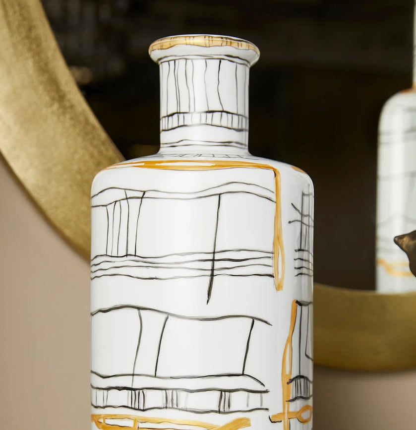 Lindus Vase| Black &White-Large