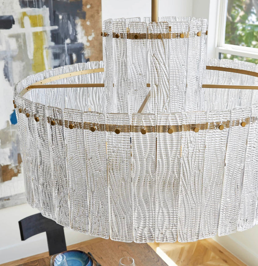 OTHELLO 9-Light Chandelier - Aged Brass