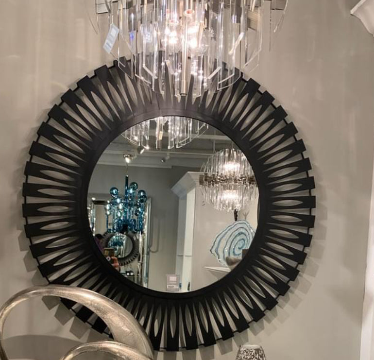 Round Graphite - Sun Dial Mirror