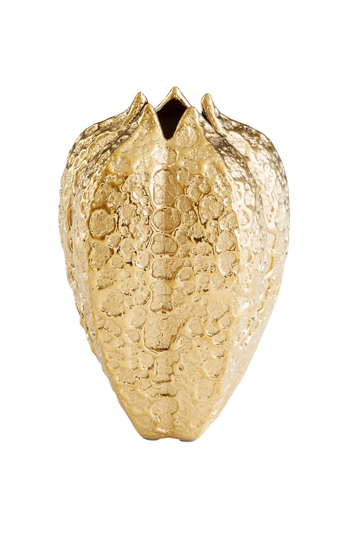 Gold Shimmery Pattern-Pores Vase