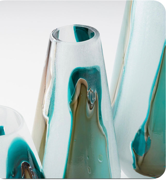 White & Green-Ferdinand Vase