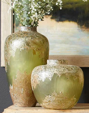 Green and Gold- ALKALI VASE
