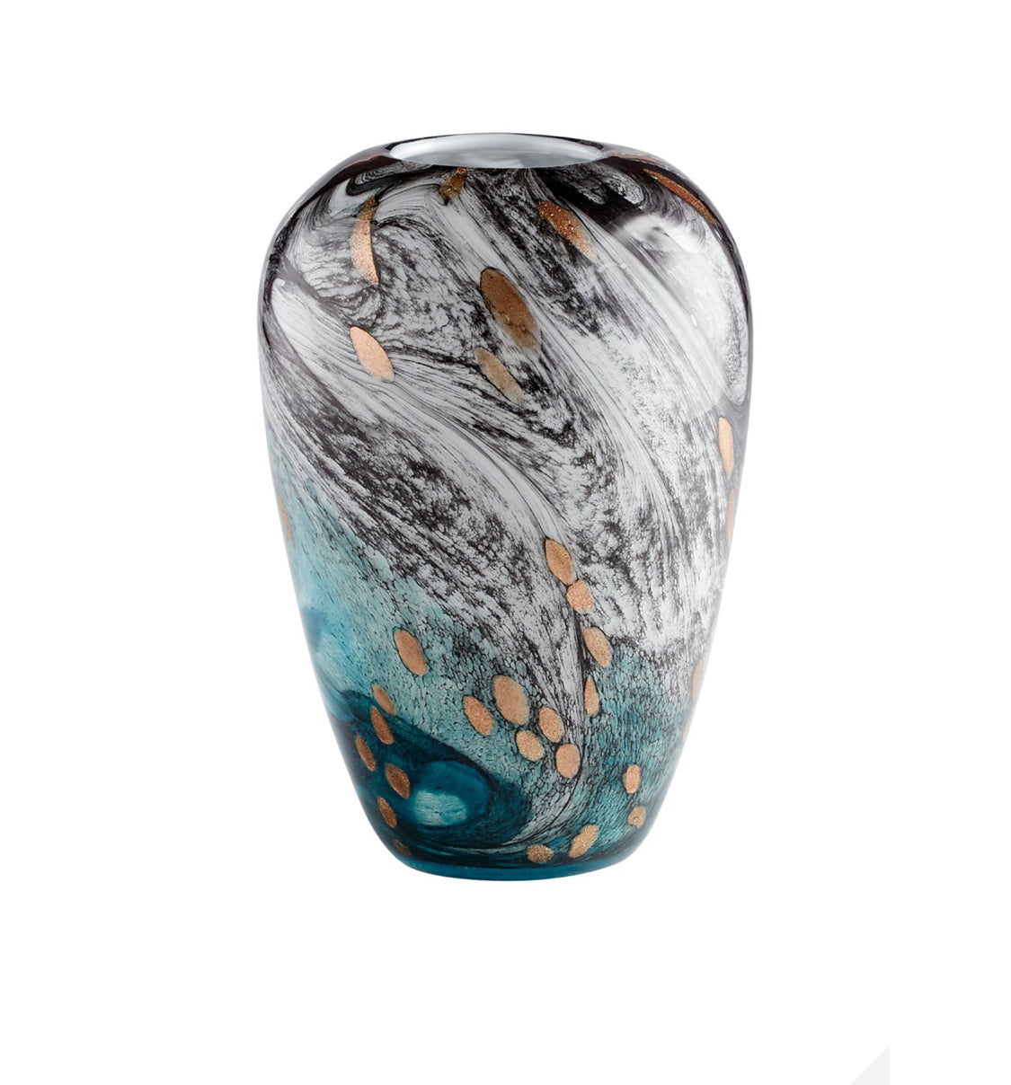 Black,White Swirl- Prismatic Vase
