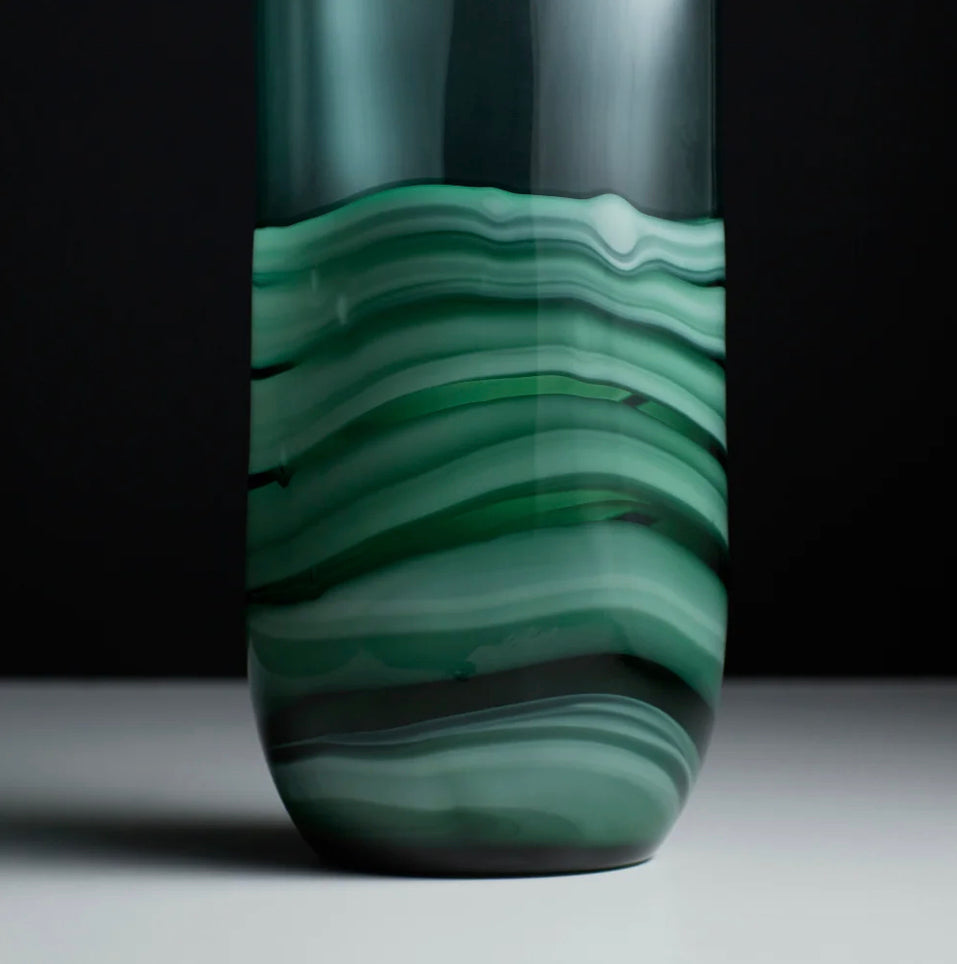 Emerald Green Swirl Vase