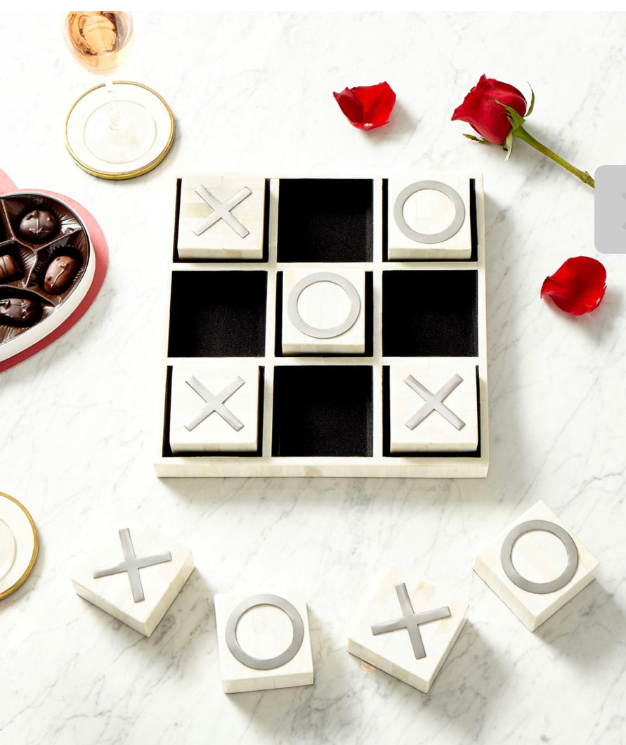White & Black Hone Tic-Tac-Toe