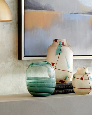 Emerald Green Swirl Vase