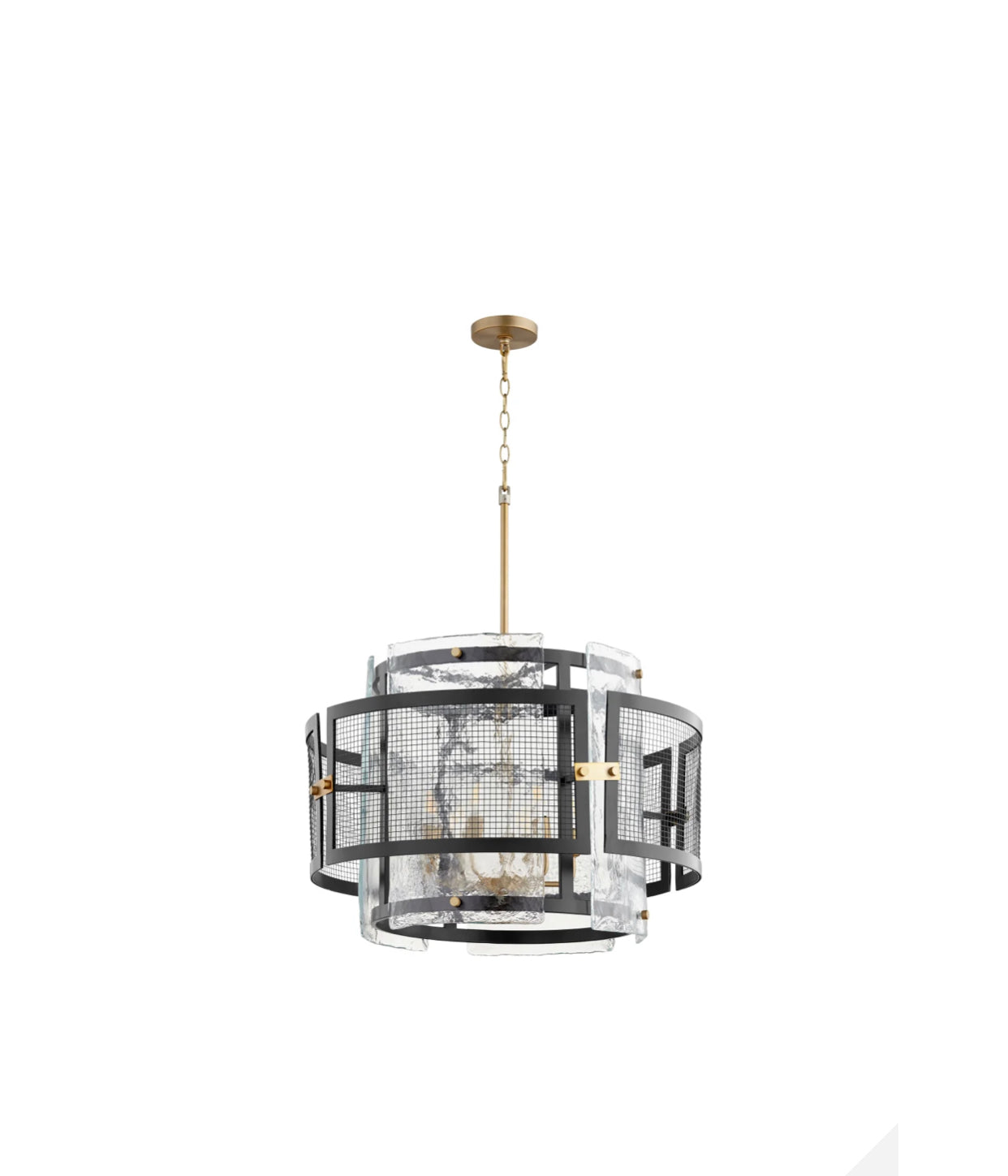 Panorama Chandelier | Noir & Aged Brass - Medium