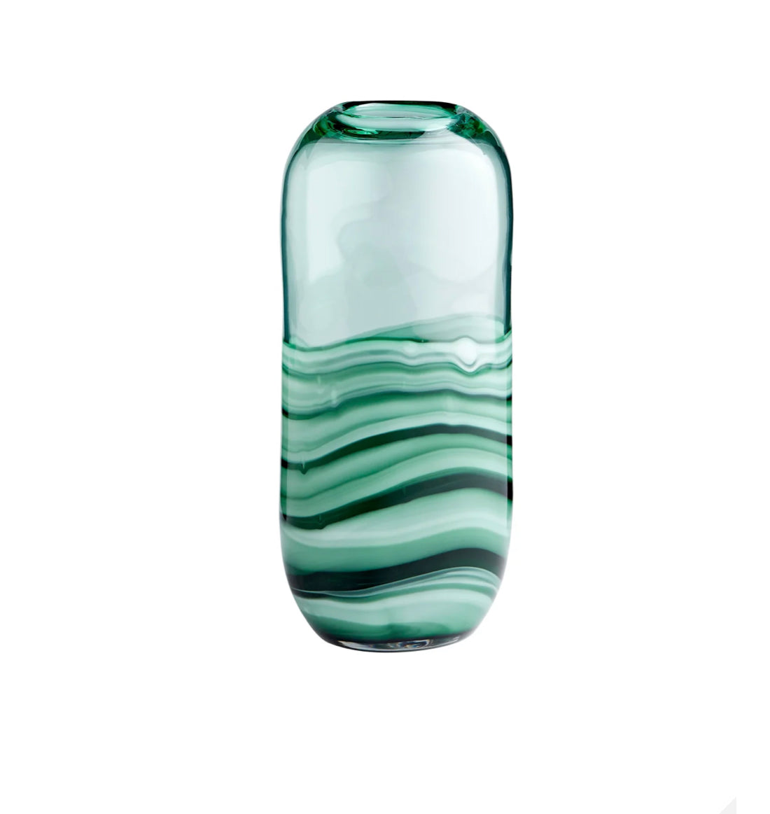 Emerald Green Swirl Vase
