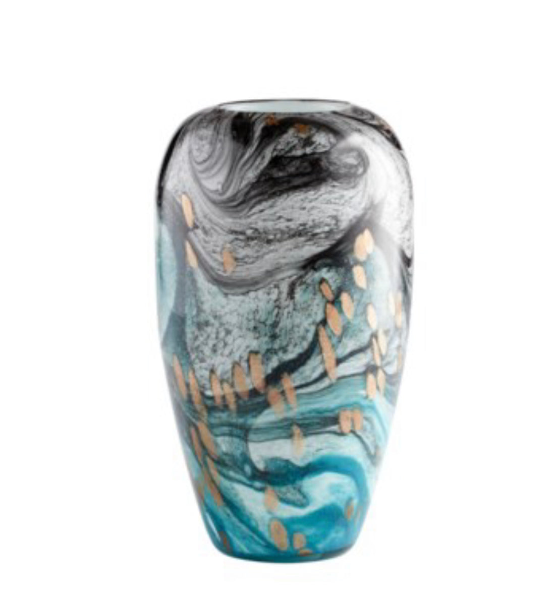 Black,White Swirl- Prismatic Vase