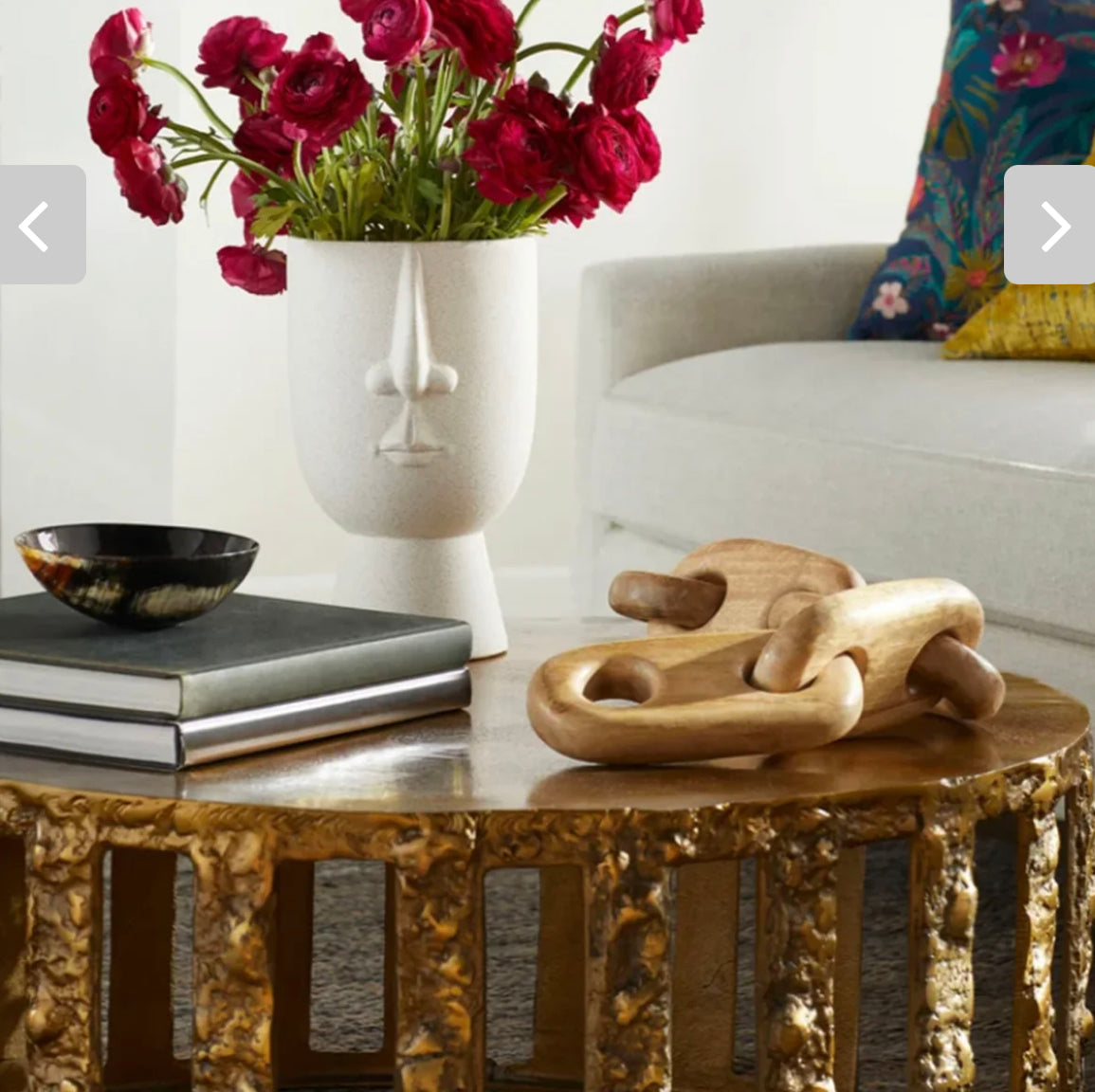 The modernistic but reductive style of the Lucila tables possesses a unique rugged finish that is befitting for spacious and brightly- lit interior spaces. Its leg-less, supremely wide structure and the tabletop surface can serve dually as a pedestal.  Dimensions: L 33.50 X W 33.50 X H 18.00