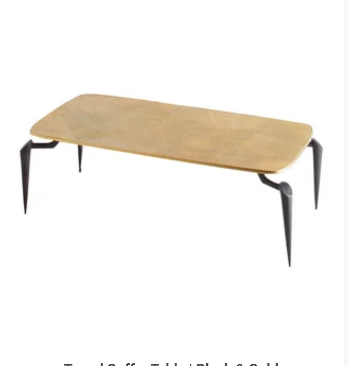 Tarsal CoffeeTable | Black & Gold