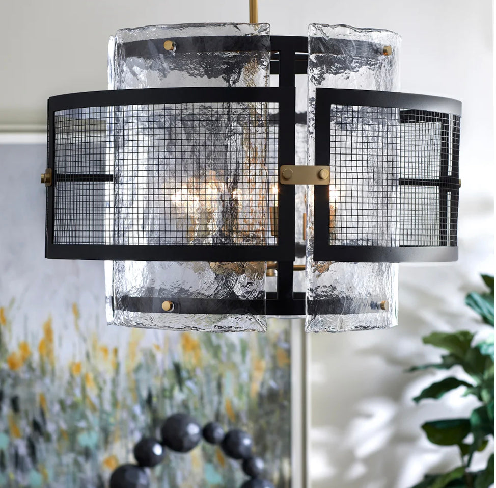 Panorama Chandelier | Noir & Aged Brass - Medium