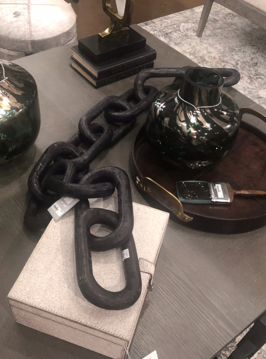 Black Chain Rope-Cadena sculptures