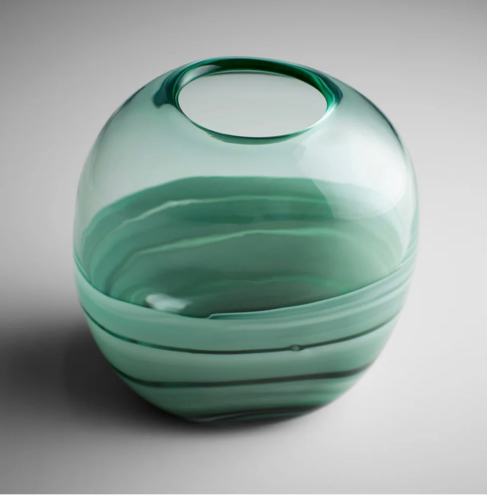 Emerald Green Swirl Vase