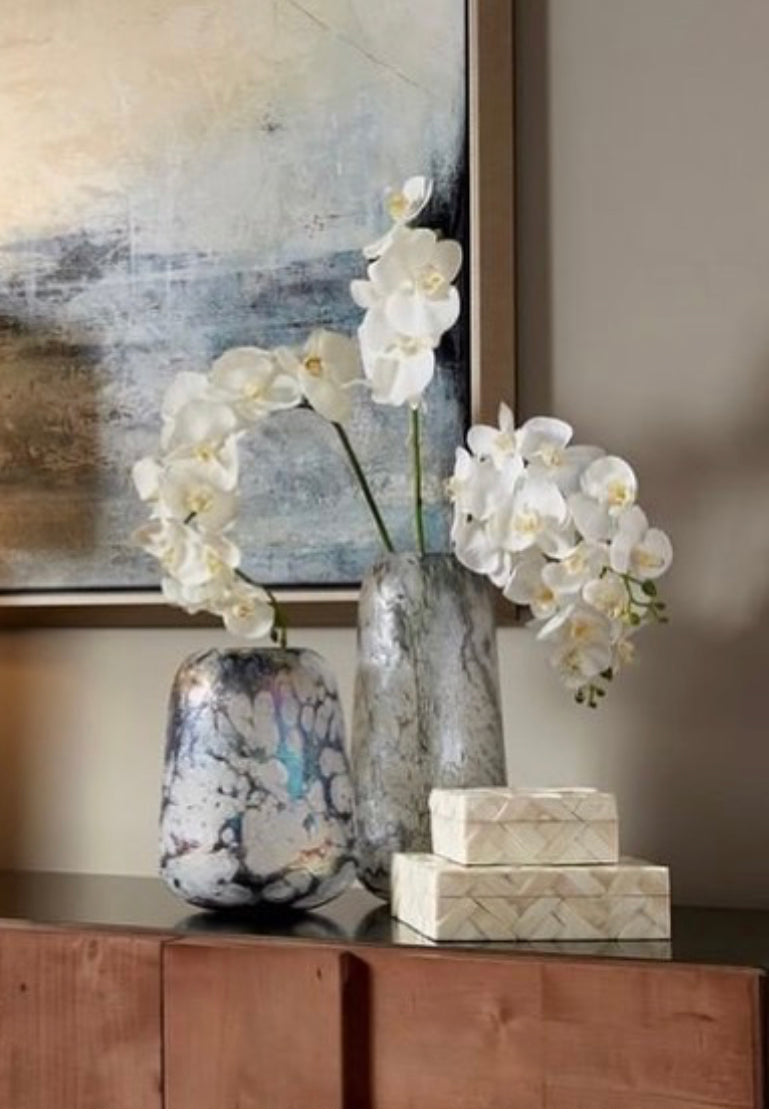 Blown Glass Moonscape Vase