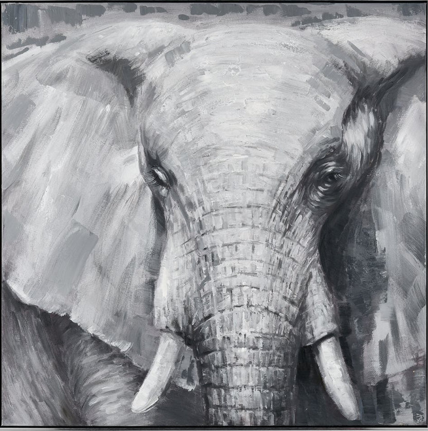 Stand apart from the herd with this picturesque pachyderm, captured in living paint.  A distinctive decorative accent, perfect for creating a focal point. Crafted quality materials for lasting enjoyment to make a statement in any setting.Great design updates the feel and tone of any room Complements a wide variety of styles.Enhances existing decor              Dimension (39.5h x 39.5w x 1.75l)