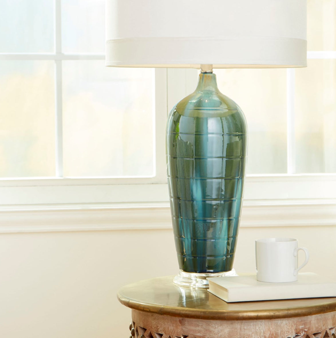 Green & Blue Glaze- Elysia Table Lamp