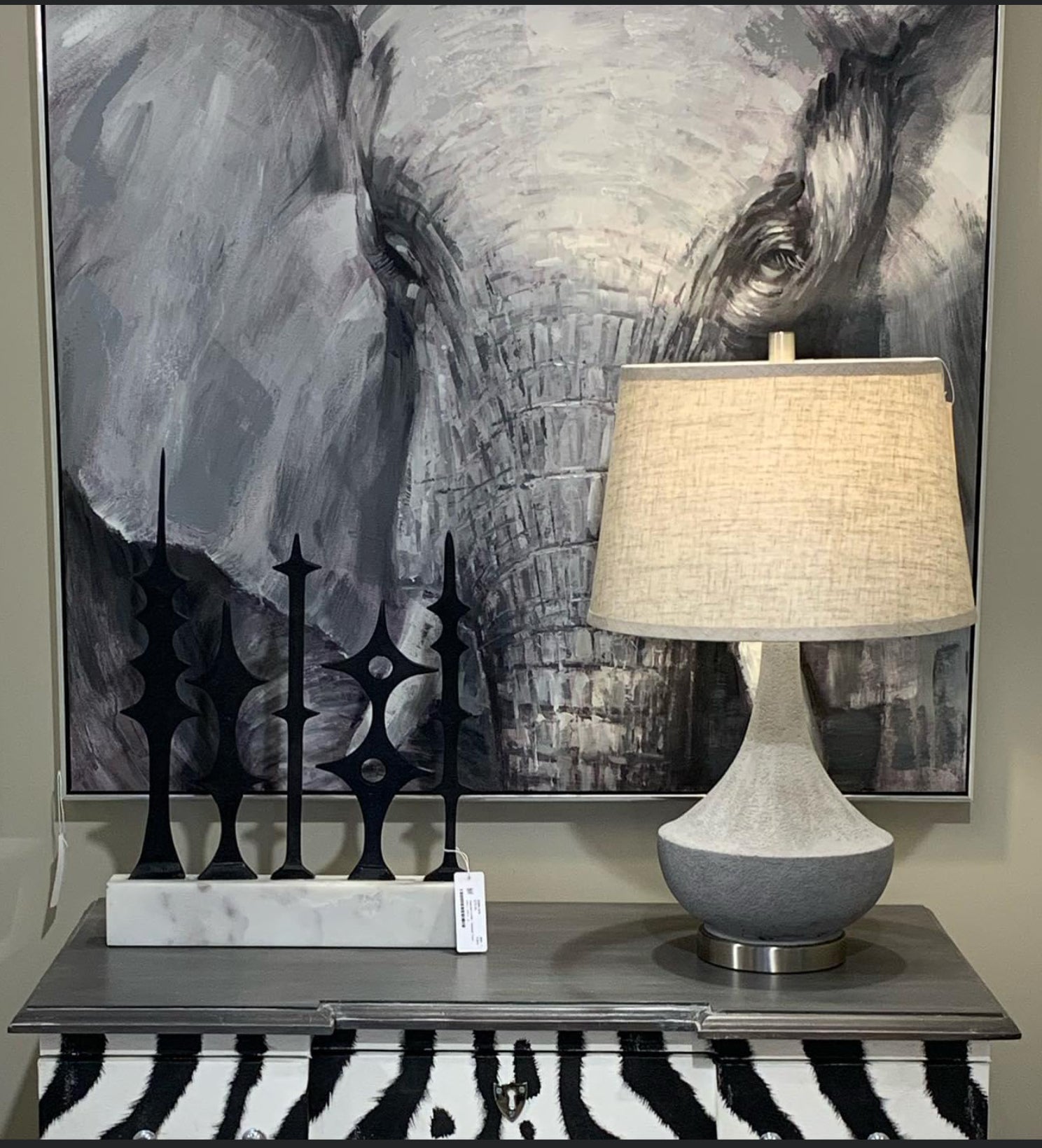 Stand apart from the herd with this picturesque pachyderm, captured in living paint.  A distinctive decorative accent, perfect for creating a focal point. Crafted quality materials for lasting enjoyment to make a statement in any setting.Great design updates the feel and tone of any room Complements a wide variety of styles.Enhances existing decor              Dimension (39.5h x 39.5w x 1.75l)